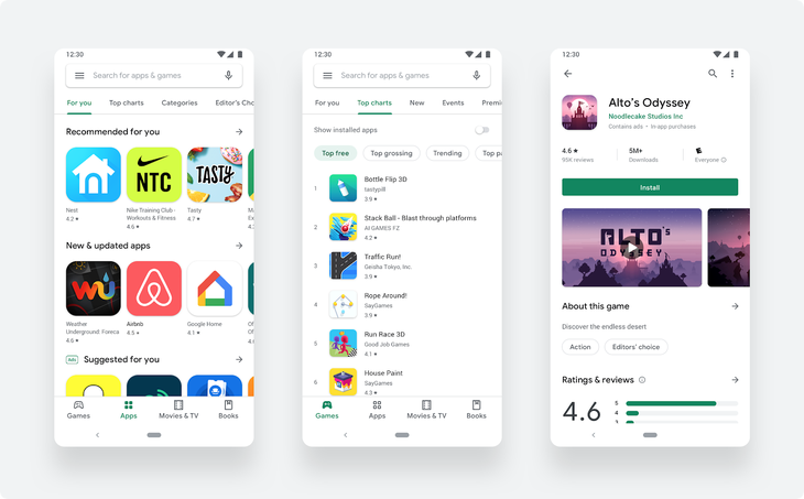 Google updates to a cleaner, simpler Play Store design [Updated …