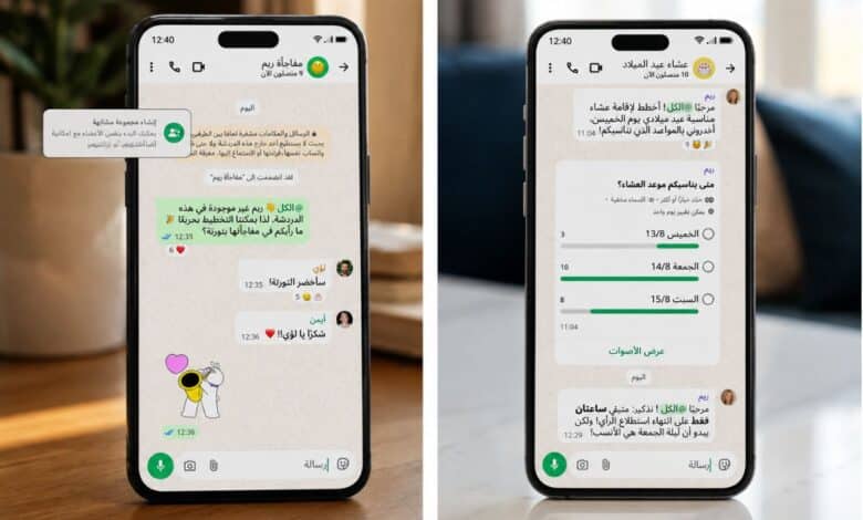 واتساب يطرح مزايا جديدة للدردشات الجماعية